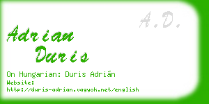adrian duris business card